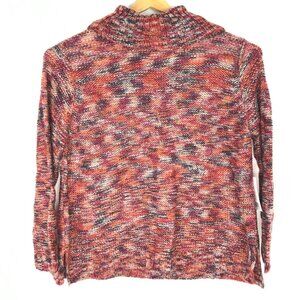 NWT New Direction 3X Pullover Sweater High Neck Long Sleeve Orange Red Black